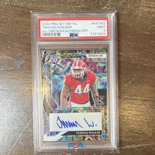 Leaf 2022 Pro Set Metal Travon Walker Auto Rookie Snakeskin PATW2 PSA 9