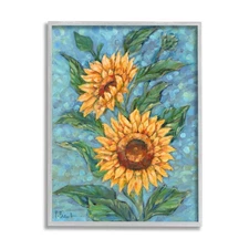 Modern Brush Stroke Florals Framed Giclee Art by Paul Brent