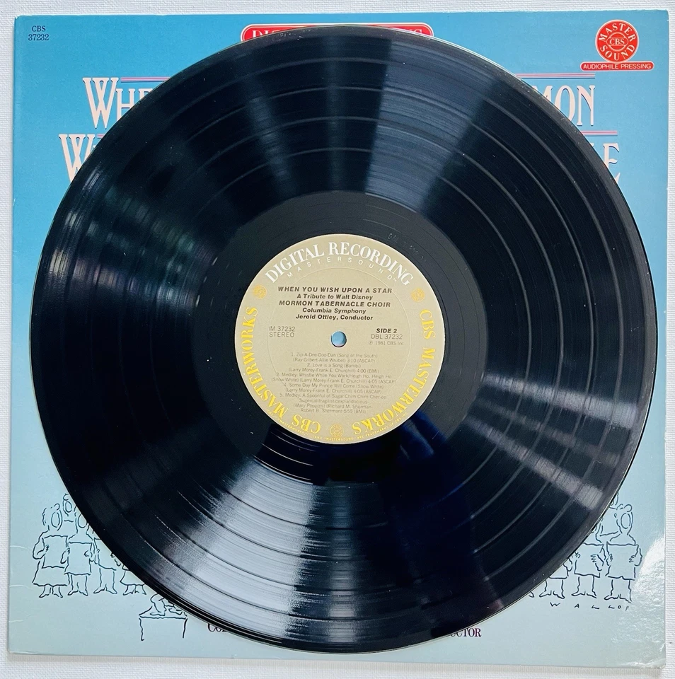 Mormon Tabernacle Choir/When You Wish Upon A Star Vinyl LP CBS 37232 VG Record Foto 4 de 4