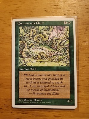 Carnivorous Plant - Fourth Edition - MTG Magic - Common - Green Creature