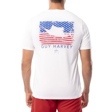 Men's Short Sleeve Performance T-Shirt with UPF 30 Sun Protection, Bright Wh...