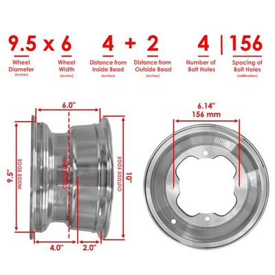 2XK-25180-12-YY Front Wheel Rims For Yamaha Banshee 350 YFZ350