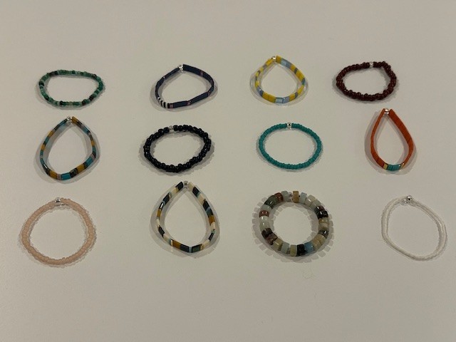 WHOLESALE Lot of 12 New Toddler Child Stretch Bracelets-Tila, Seed, Heishi-1.5"