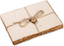 Handmade Vintage Deckle Edge Blank Paper - 5.8X8.3 (A5) - A5 Package of 50 for W