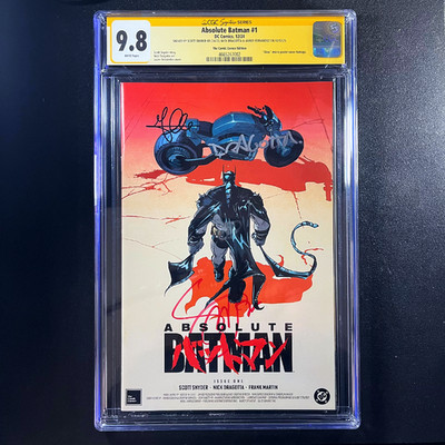 ABSOLUTE BATMAN #1 AKIRA NYCC  Triple Signed FERNANDEZ DRAGOTTA SNYDER CGC 9.8