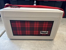Vintage Party Time Kooler by Hamilton Skotch Made in USA Red & Black Plaid Retro