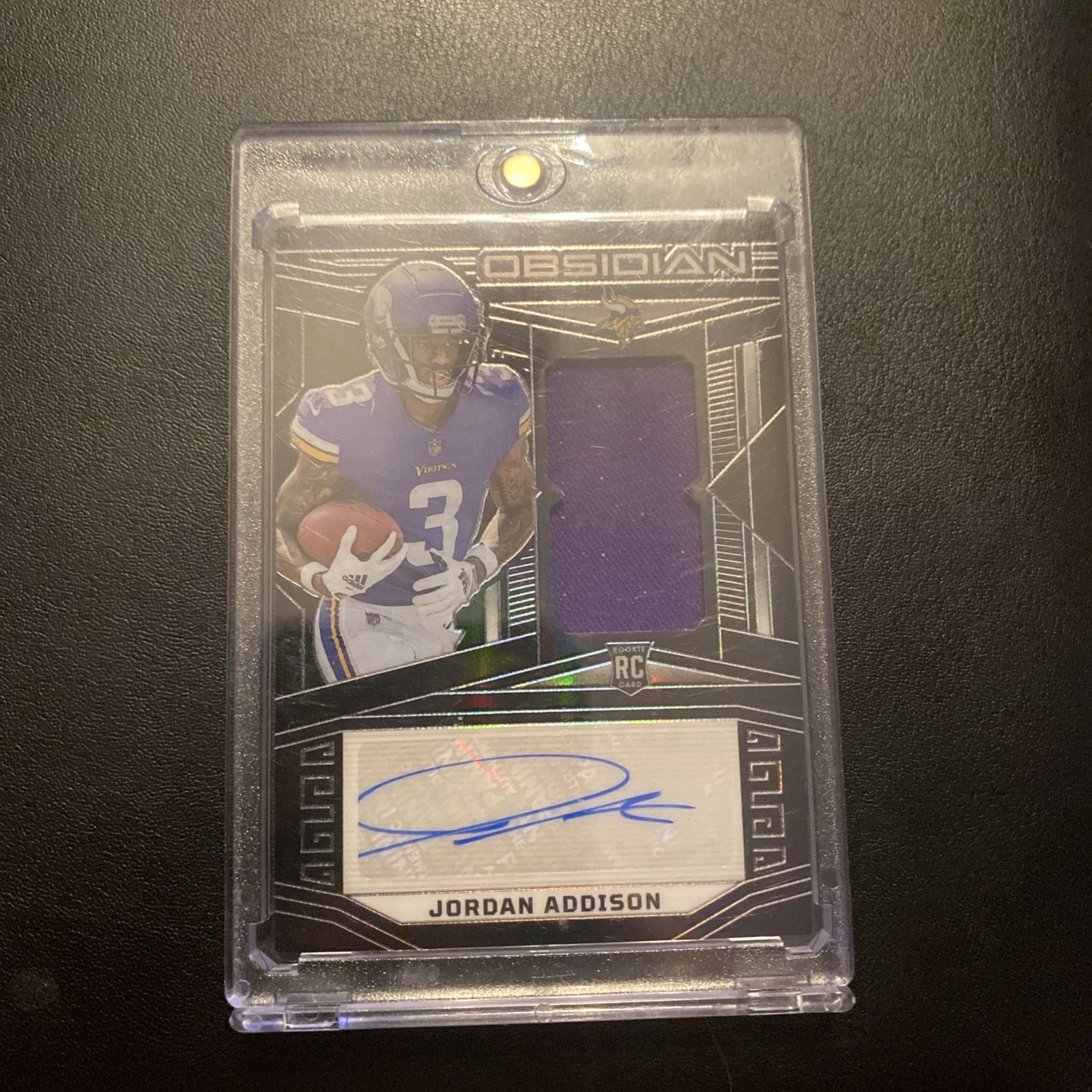 2023 Panini Obsidian - Rookie Jersey Autographs Jordan Addison #210 /199