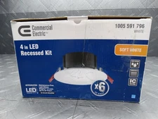 CE Integrated LED 4 in. Round Canless Recessed Light Kit Soft White 1005591796