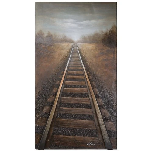 Yosemite Home Decor Vanishing Into The Distance Landscape Painting - Thumbnail 2