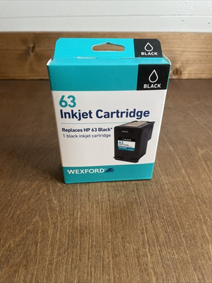 #ad #ad WEXFORD 63 Inkjet Cartridge Replaces HP 63 Black Ink Cartridge Brand New $10.00