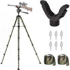 74  Rifle Shooting Tripod Hunting Rest V Yoke Rifle Rest W/ 6 Ground Spikes