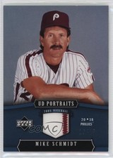 2005 Upper Deck Portraits Blue Jersey 16/25 Mike Schmidt #74 HOF 19bs