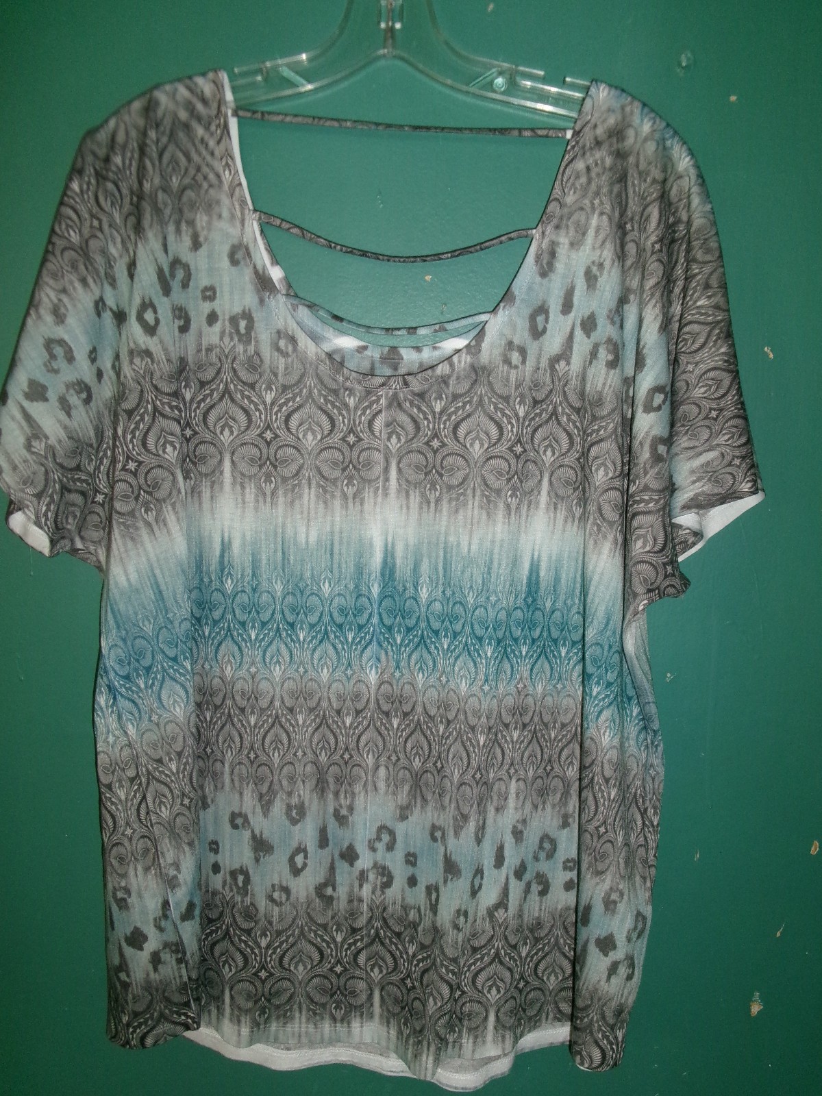 (2) Avenue (grey/aqua)  (green)  beaded  tops   Size 22/24 (2X) image 6