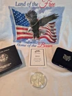 2010 W Proof American Silver Eagle With OGP Box And COA One Troy Ounce Silver