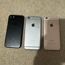 Apple Lot of 3 iPhones Black Silver Rose Gold. CHECK BUYER DESC.