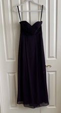 Bill Levkoff Strapless Sweetheart Gown in Deep Plum Size 4 EUC