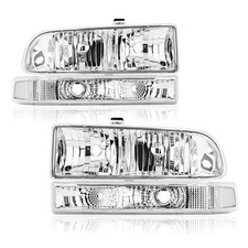 Headlights Assembly Compatible with 1998-2004 Chevrolet S10 Pickup,98-05 Chev...