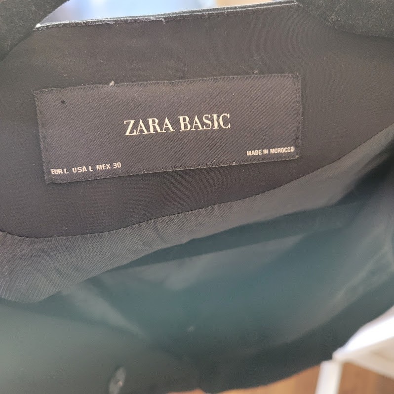 Zara Basic Black Long Sleeve Jacket Pockets Snap … - image 5