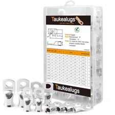 Battery Cable Ends Terminal Connectors Wire Copper Lugs Assortment Kit AWG 8 ...