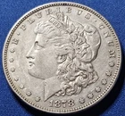 1878 Morgan Silver Dollar 8TF Tail Feather Scarce High Grade Example