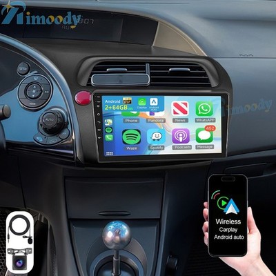 2+64GB Android 15 Autoradio Carplay GPS Für Honda Civic VIII Hatchback 2006-2011
