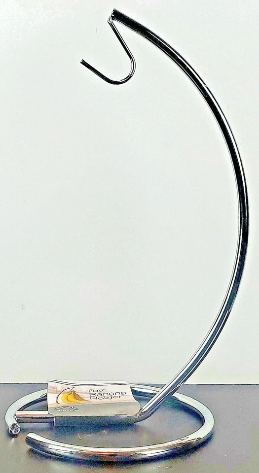 Soporte de plátano cromado 14" elegante moderno estante de almacenamiento de árbol frutal Foto 3 de 4