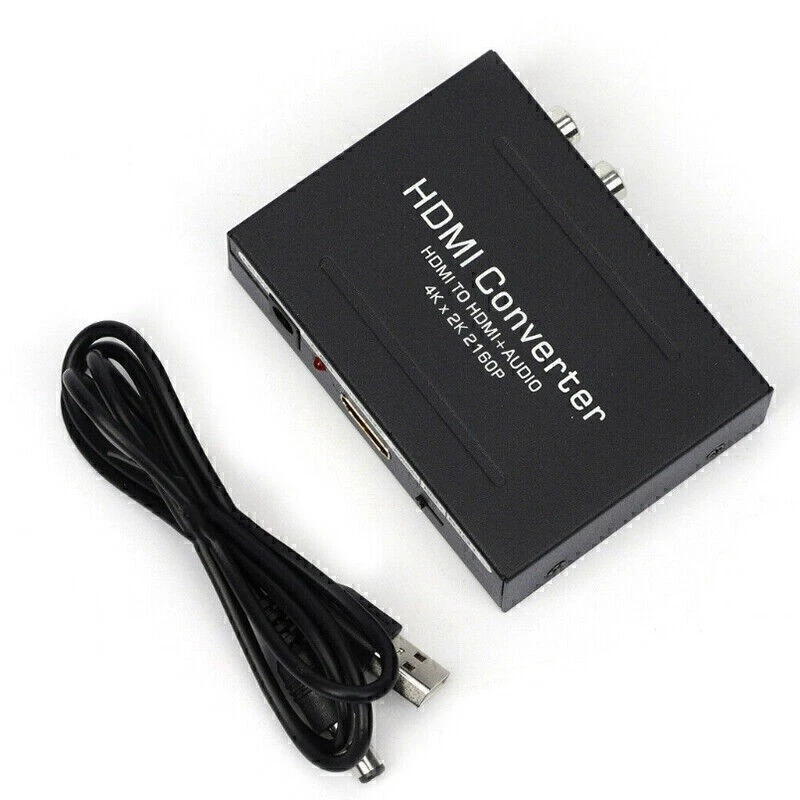 1080P HDMI to SPDIF Optical 4K RCA L/R Analog Audio Extractor Converter Splitter - Image 2 of 4
