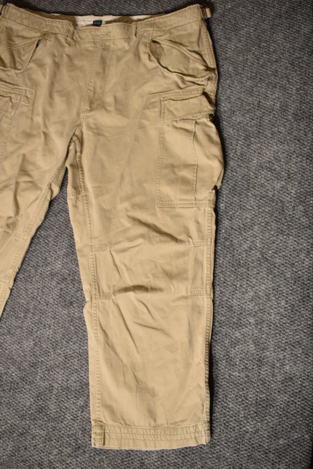 VTG Polo Ralph Lauren Military Paratrooper Pilot Khaki Cargo Pants Men's 44Bx28 - Image 2 of 4
