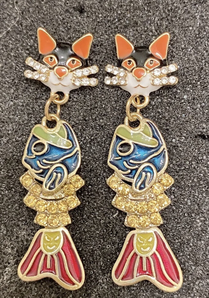 Betsey Johnson Fish Earrings 2025
