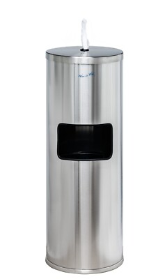 Wipe-A-Way Stainless Steel Floor Stand Wipe Dispenser