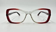 Authentic MONCLER Colleen SW4080 071 Clear to Red Demo Lens Eyeglasses - 55 mm