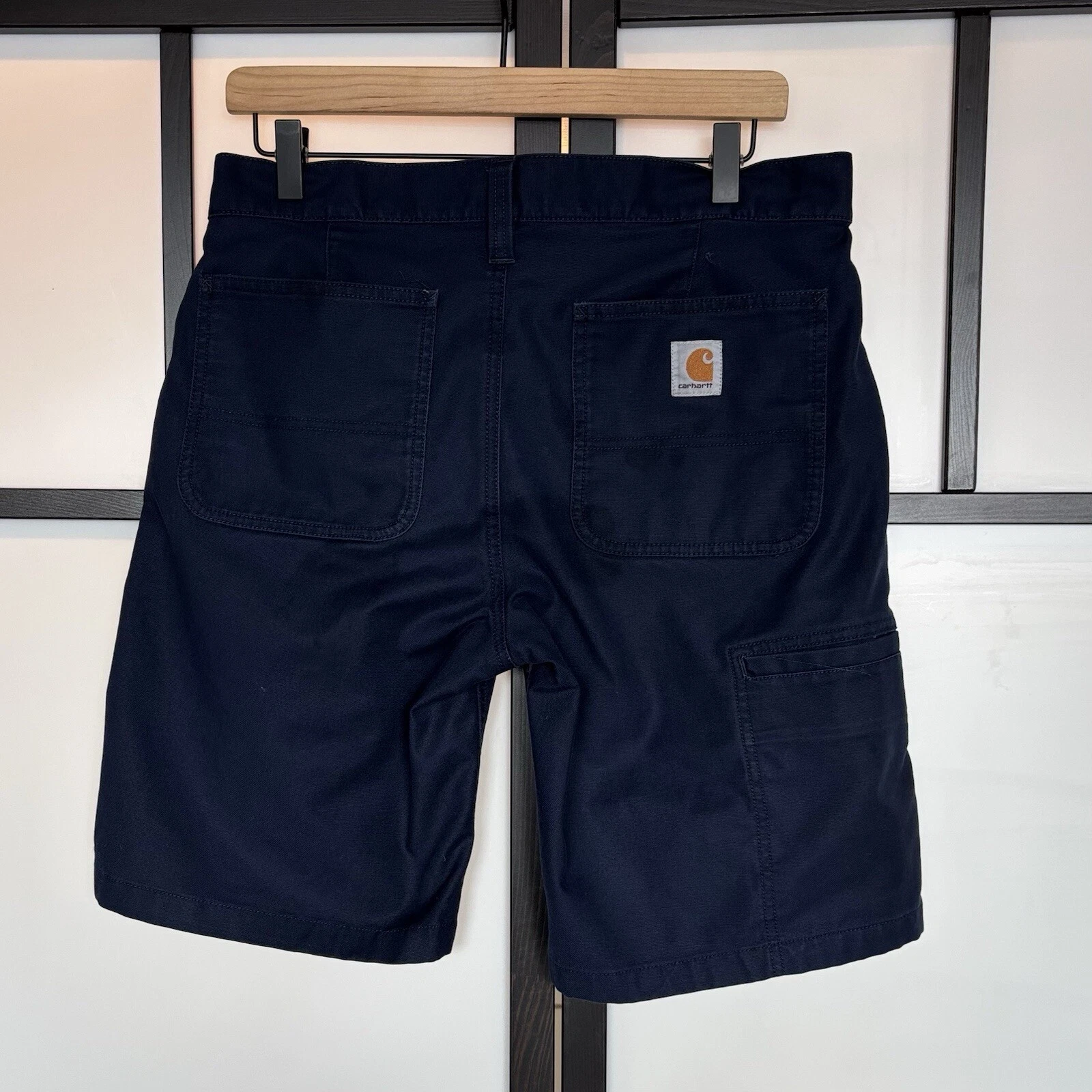 Carhartt Shorts Mens Size 30 Blue Chino Workwear Gorp Stains READ SEE PICTURES
