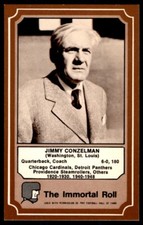1975 FLEER FOOTBALL CARDS IMMORTAL ROLL JIMMY CONZELMAN CHICAGO CARDINALS #8A