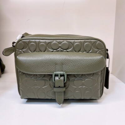 COACH グレー レザー バッグ 送料無料 コーチ COACH アウトレット 父の日 メンズ バッグ ショルダー