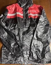 Alpha Cycle Gear Rain Jacket Size XL Waterproof Wind Resistant Red/Black New