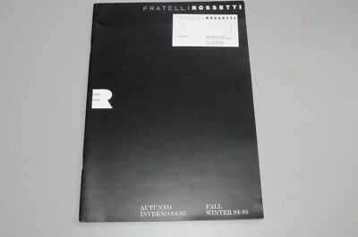 1995 Fratelli Rossetti Italia Edition Shoe Coat Fashion Catalog Mailer Lookbook