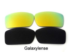 Galaxy Replacement Lenses For Oakley Gascan Black Gold Polarized 2 Pairs