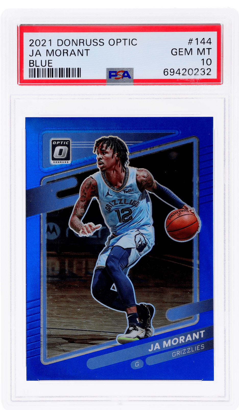 2021 Donruss Optic Ja Morant Blue #144 /59 PSA 10
