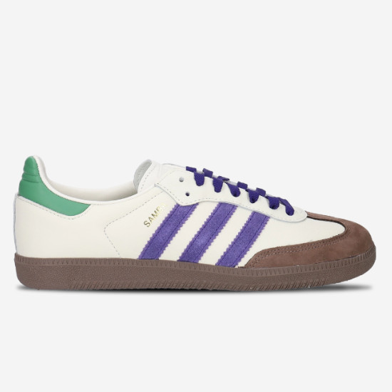 Женские кроссовки Adidas Samba OG белого/фиолетового цвета - ID8349 Срочная доставка