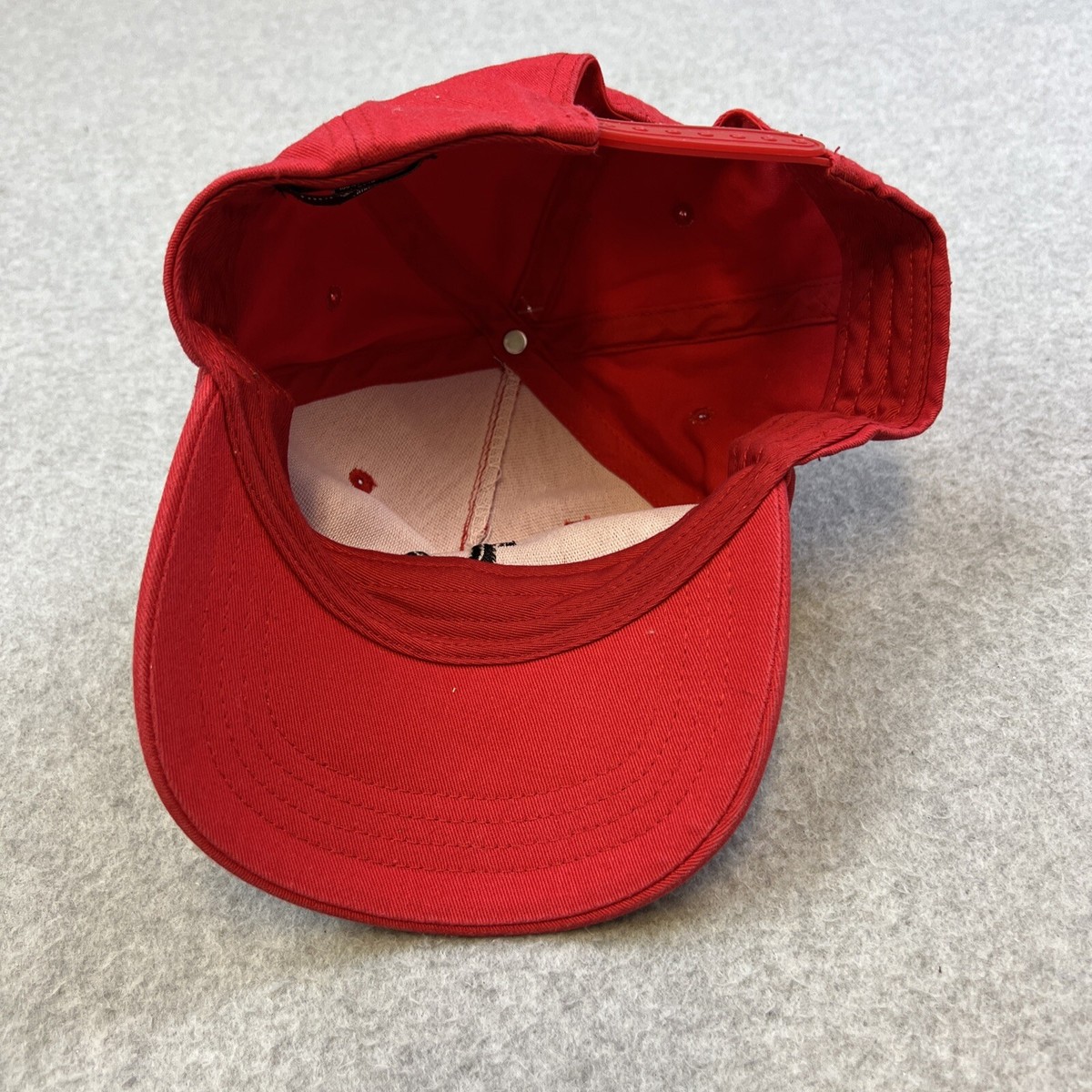 True Religion Hat Cap Mens One Size Red Snap Back Logo True Religion Hat Cap Mens One Size Red Snap Back Logo