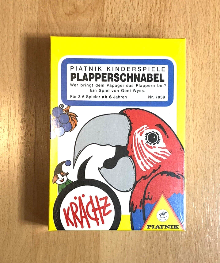 Neu Plapperschnabel Spiel Piatnik Reise Ratespiel 1994 90er Tier Papagei - Bild 2 von 4