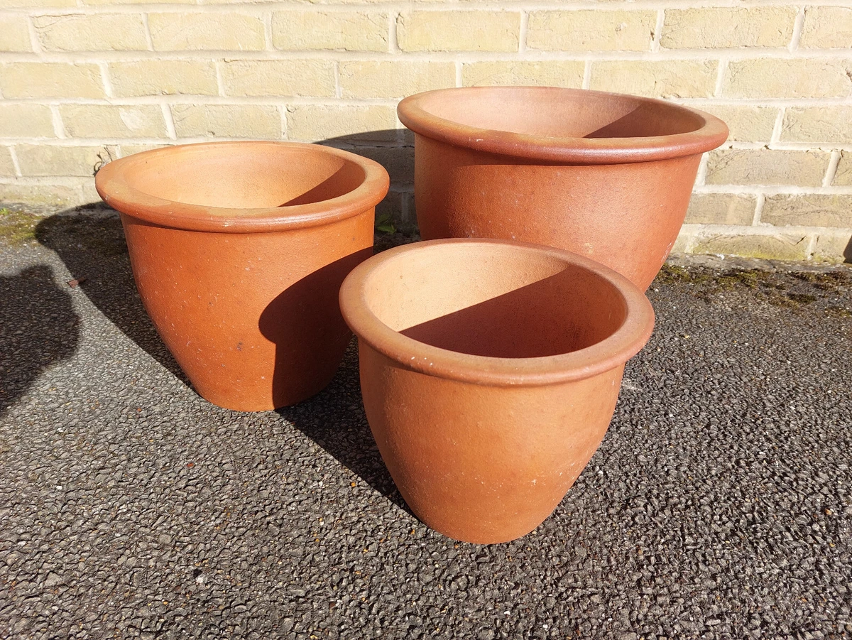 Clay garden pots deals