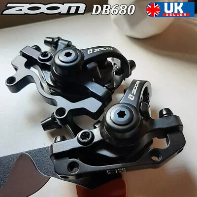 ZOOM DB680 MTB Bike Mechanical Disc Brake Caliper Double Drive Front/Rear 160mm - Image 1 of 4