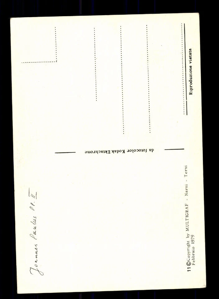 Papst Johannes Paul II Druck Autogrammkarte ## 179073 D - Bild 2 von 2