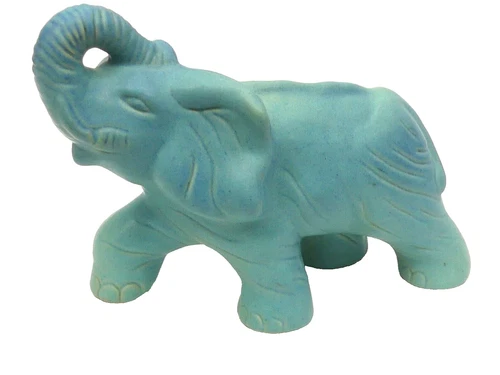 Rare LARGE Van Briggle Pottery Blue Ming Matte Elephant Figurine 10.5"x8"x5"