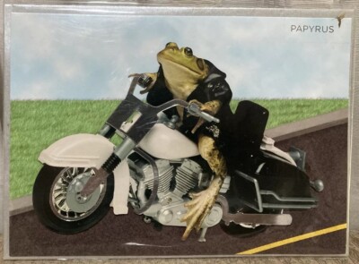 Vatertagskarte ''''An den König der Straße'''' Motorrad (12,5 cm x 18 cm) Papyrus