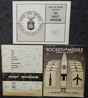 1960's USAF Civilian Air Patrol Course Books: Aircraft, Rocket  Identification