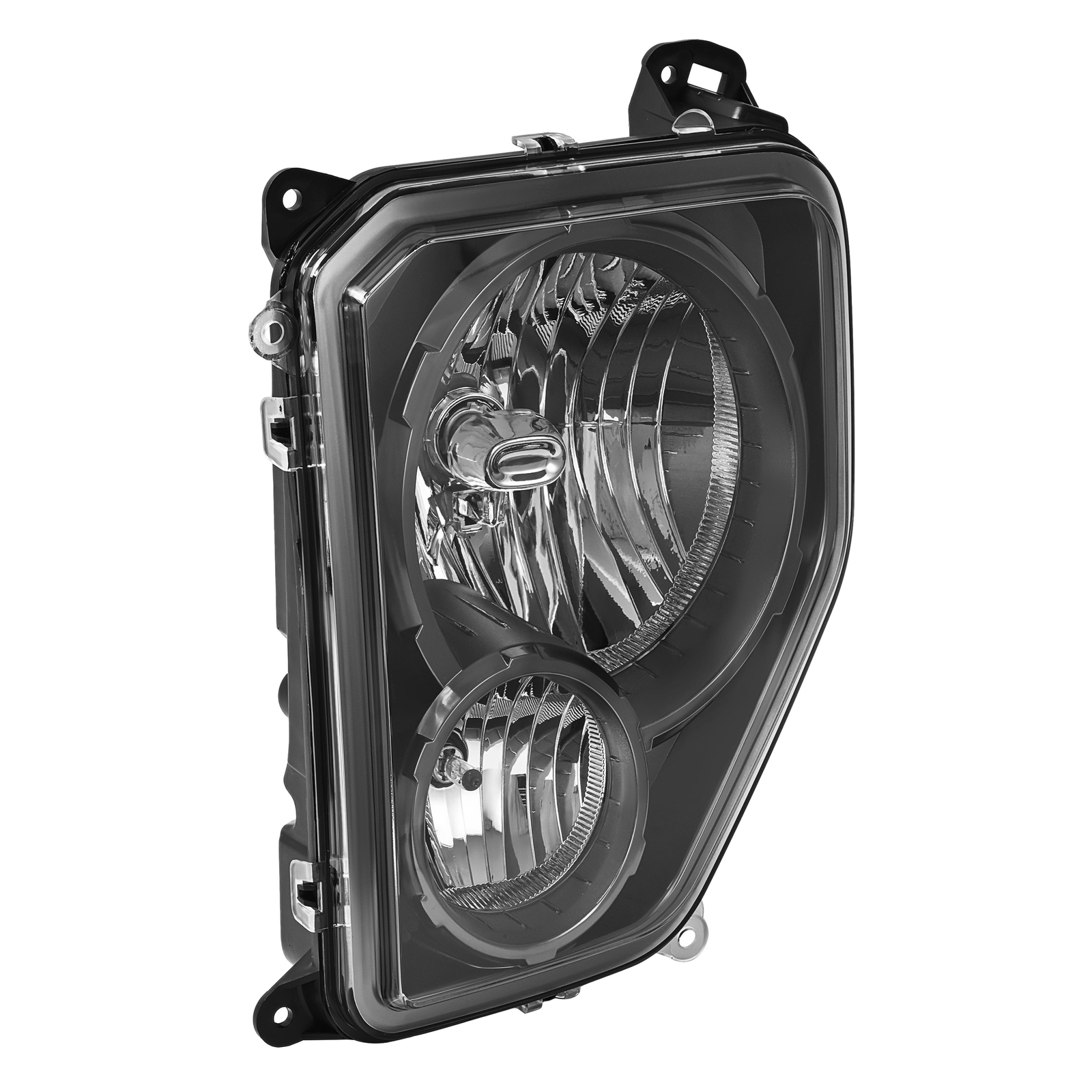 For Jeep Liberty 08-12 Clear Lens+Black Housing Headlight LH W/Fog Lights&Bulb