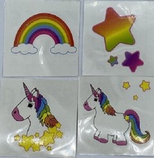 288x Children's Tattoo Unicorns Star Rainbow Unicorn Reward Kindergarten