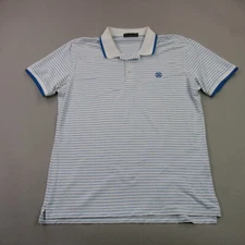 G Force Shirt Mens Medium Polo Short Sleeve Lightweight Stripes